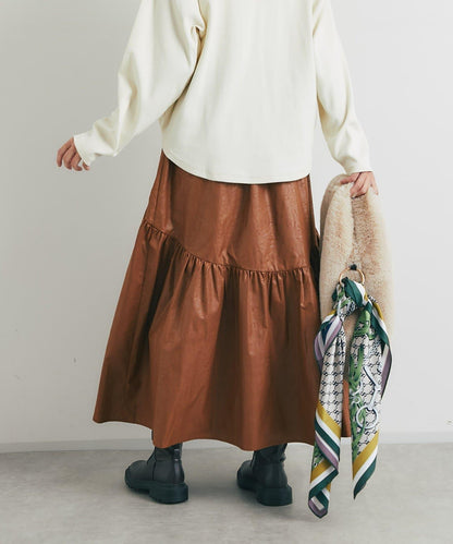 復古風格優雅可愛拼接設計仿舊工藝半身裙