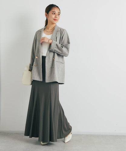 女性優雅版型褶皺美人魚裙