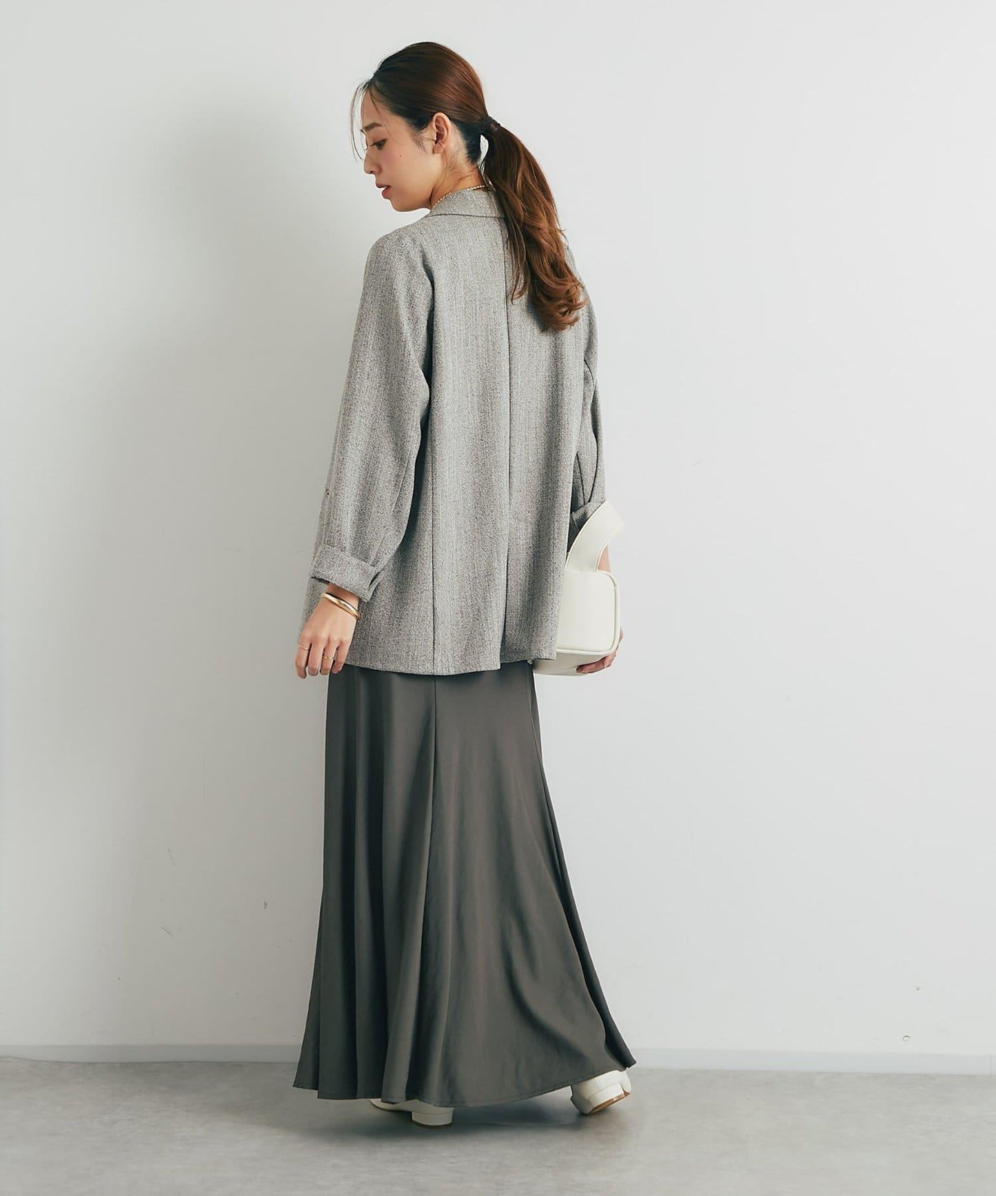 女性優雅版型褶皺美人魚裙