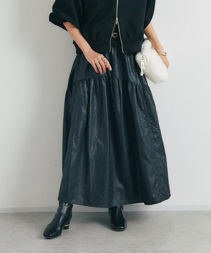 復古風格優雅可愛拼接設計仿舊工藝半身裙