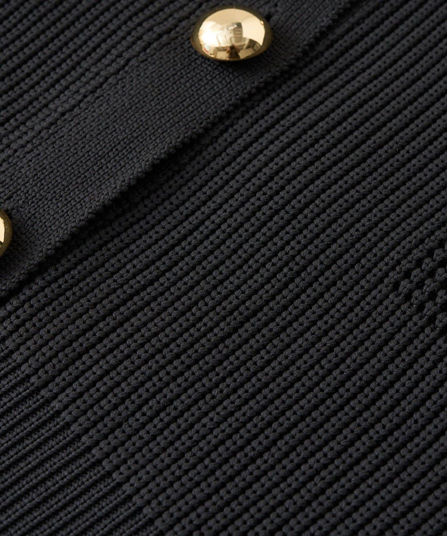 日常百搭大紐扣拼接圖案泡泡袖開衫