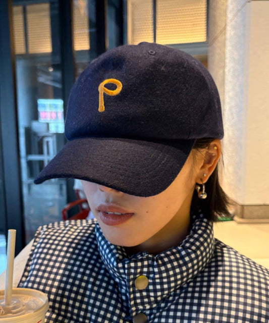 【UNISEX】毛呢棒球帽