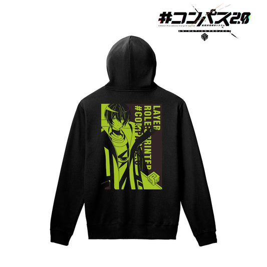 #COMPASS 2.0 戰鬥機理解析系統（尺碼/XXL）零夜 背面印花連帽衛衣男女同款