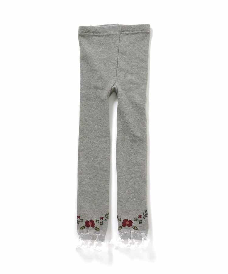 花卉雪花圖案蕾絲拼接打底褲