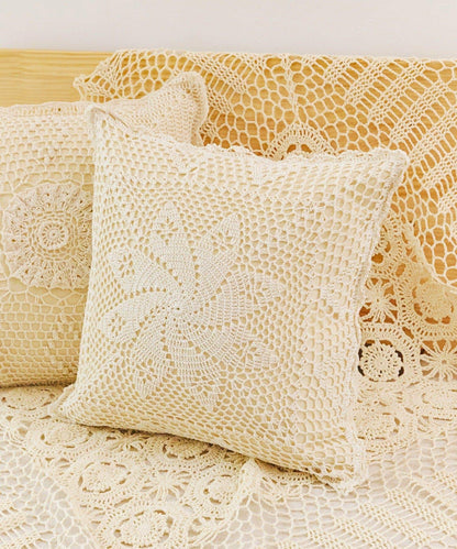 クロッシェクッションカバー:45×45cm