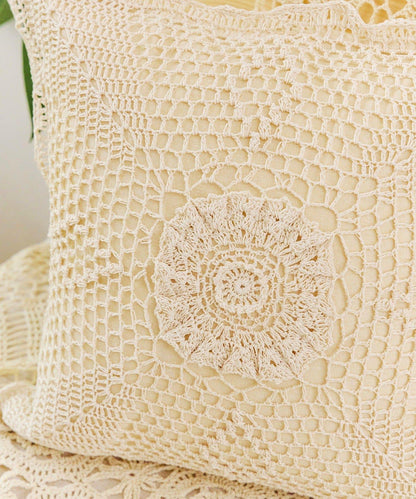 クロッシェクッションカバー:45×45cm