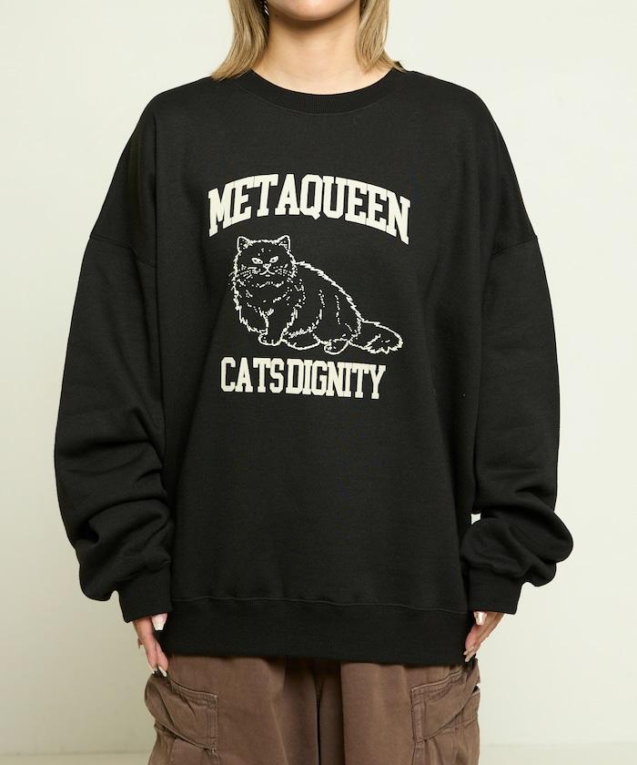 METAQUEEN 植絨貓咪加絨衛衣