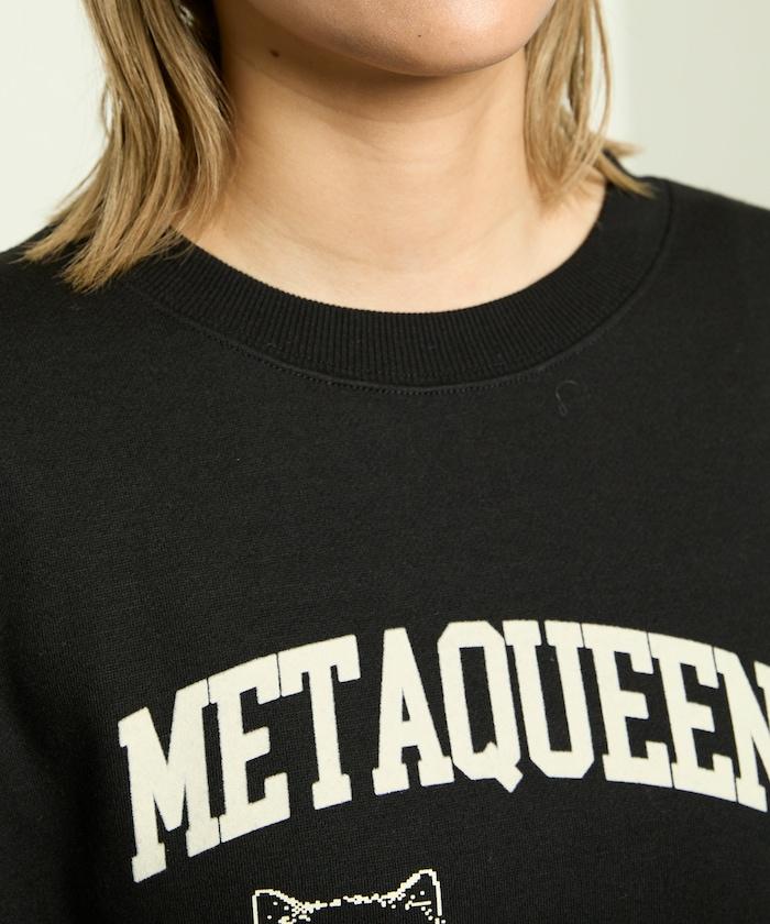 METAQUEEN 植絨貓咪加絨衛衣