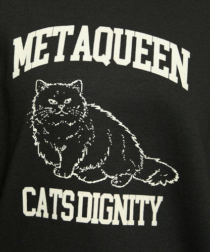 METAQUEEN 植絨貓咪加絨衛衣