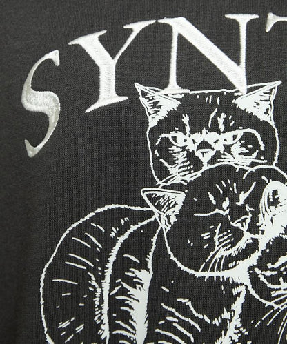 SYNTH 貓圖案加絨衛衣