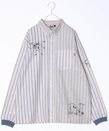 【Duckster/ダックスター】摔跤漫畫印花襯衫