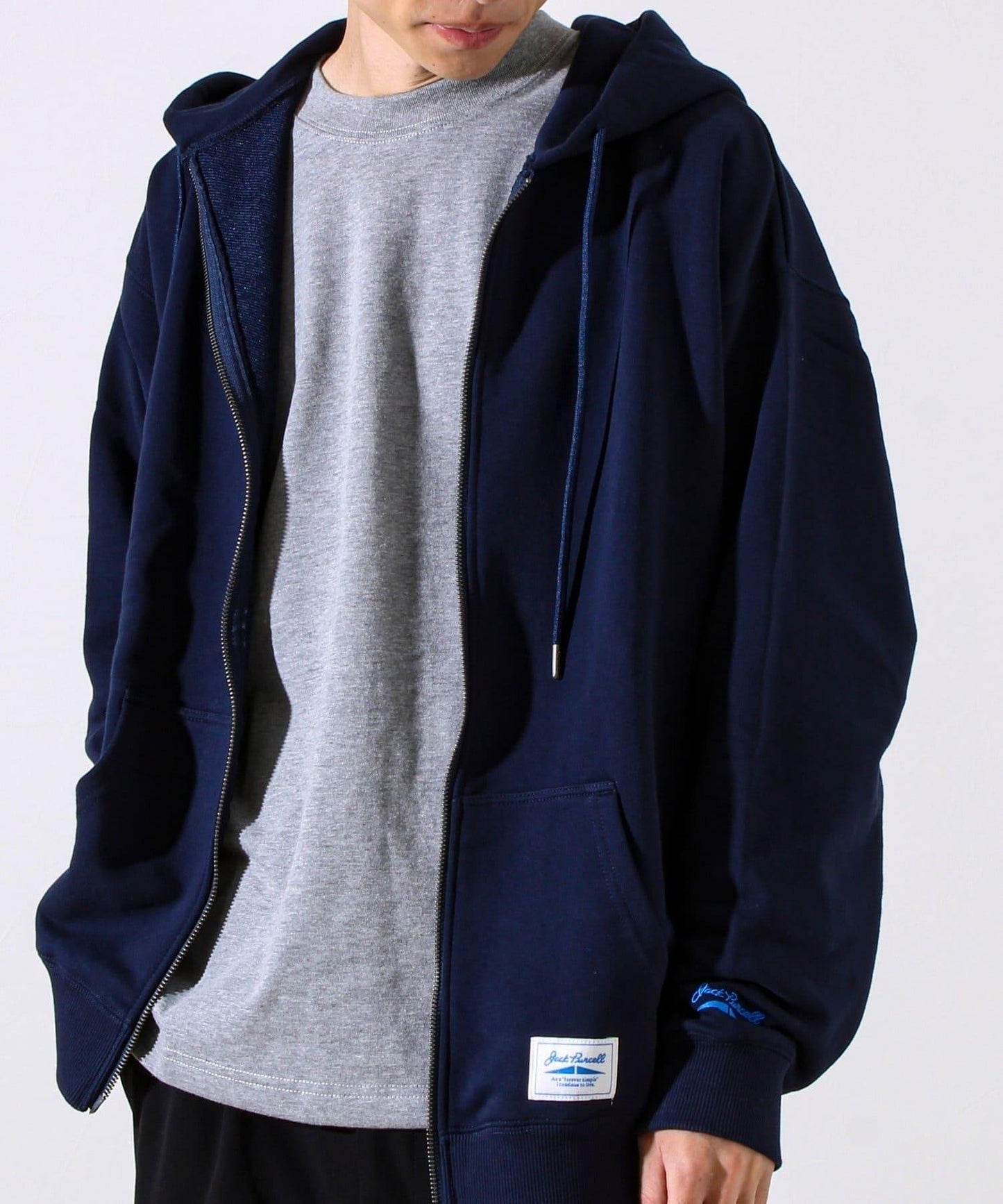 【JACKPURCELL/ジャックパーセル】精梳棉衛衣面料全拉鍊連帽衛衣