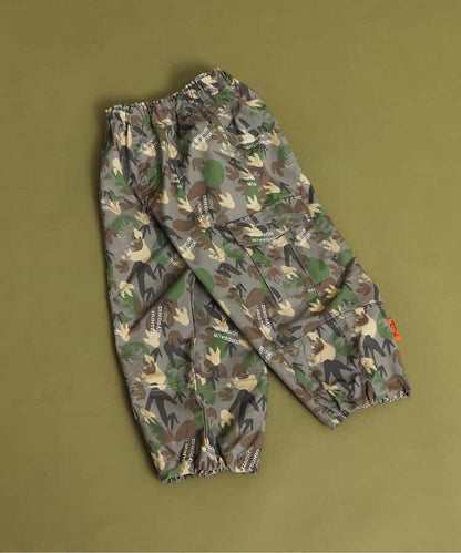 恐龍腳印迷彩寬鬆長褲 10分丈