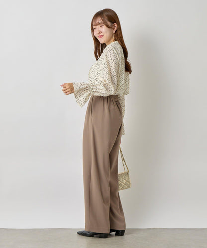 荷葉邊雪紡襯衫