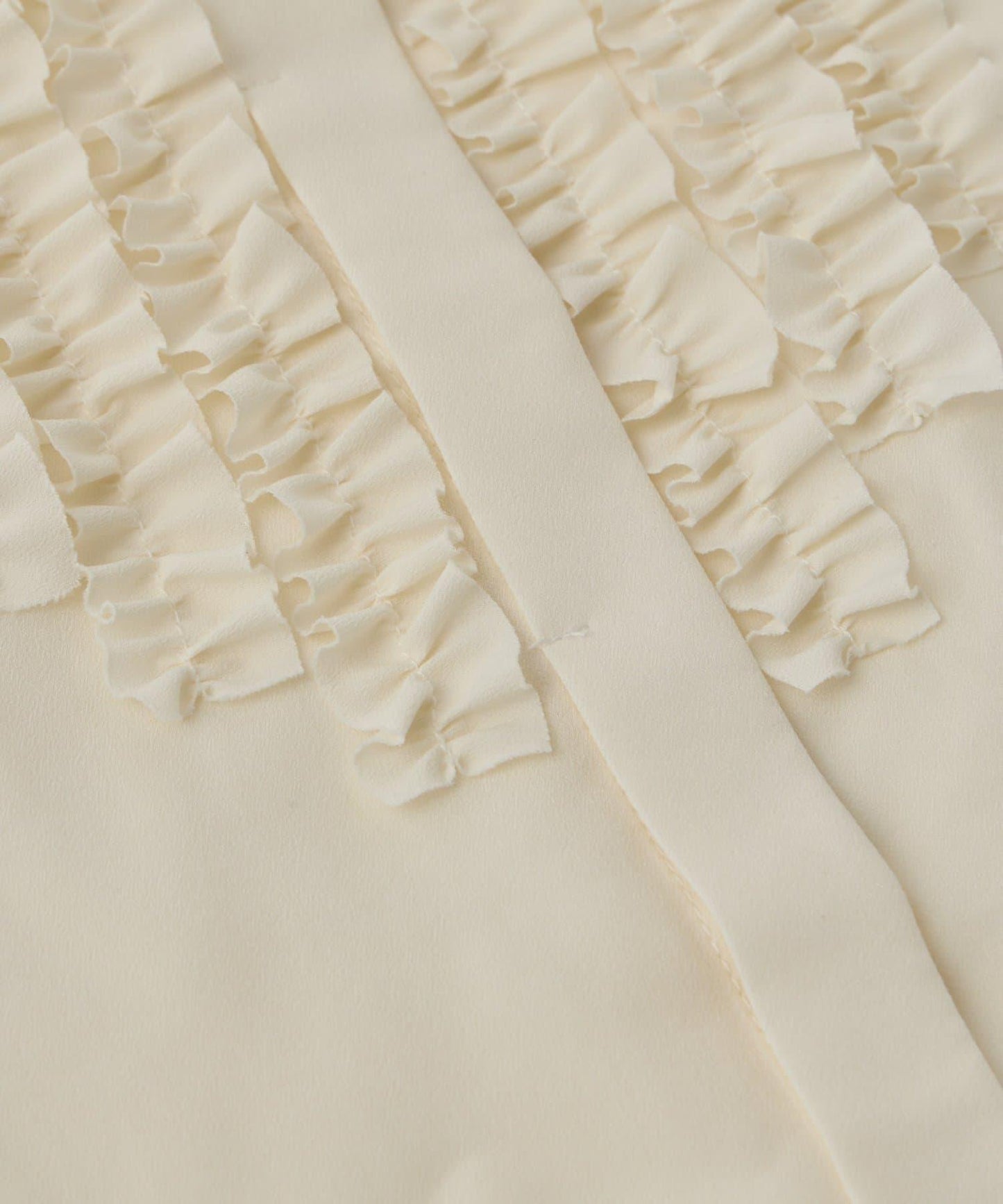 荷葉邊雪紡襯衫