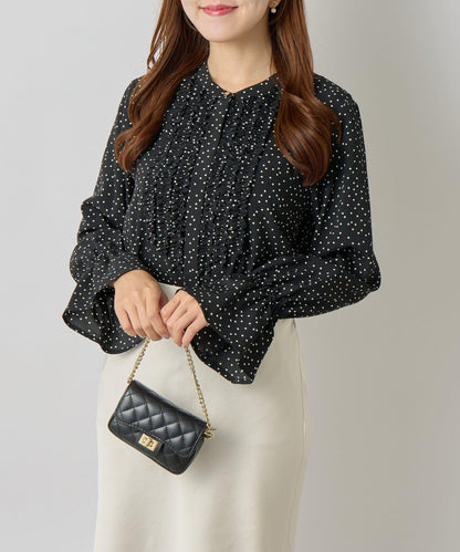 荷葉邊雪紡襯衫