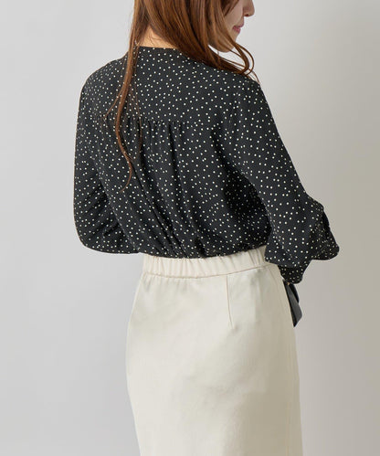 荷葉邊雪紡襯衫