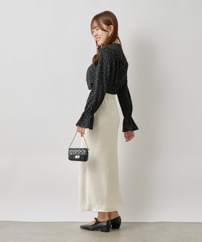 荷葉邊雪紡襯衫