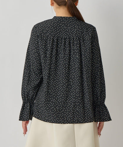 荷葉邊雪紡襯衫