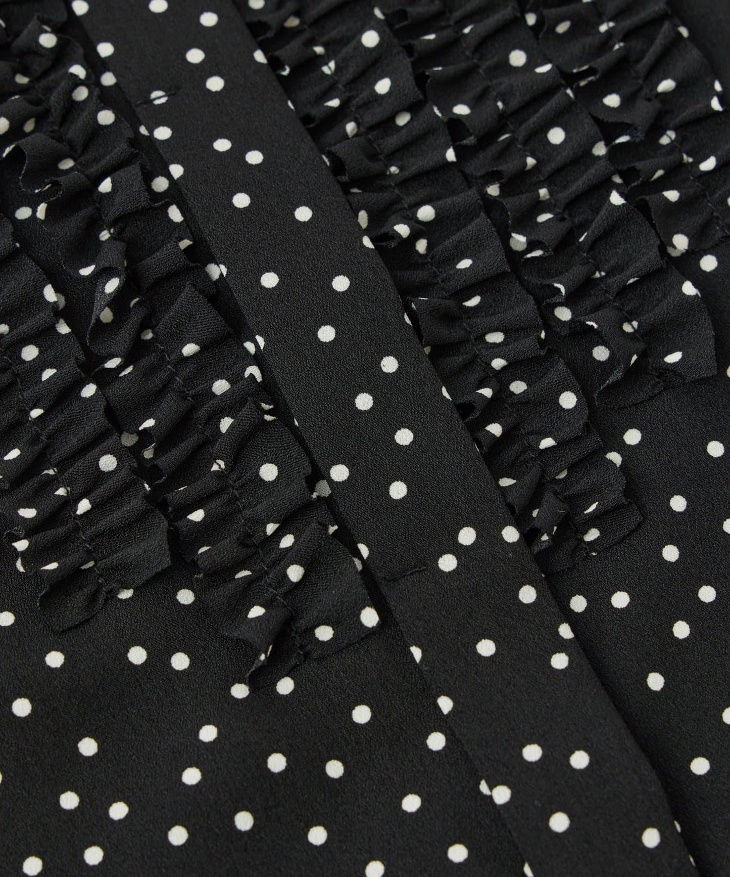 荷葉邊雪紡襯衫