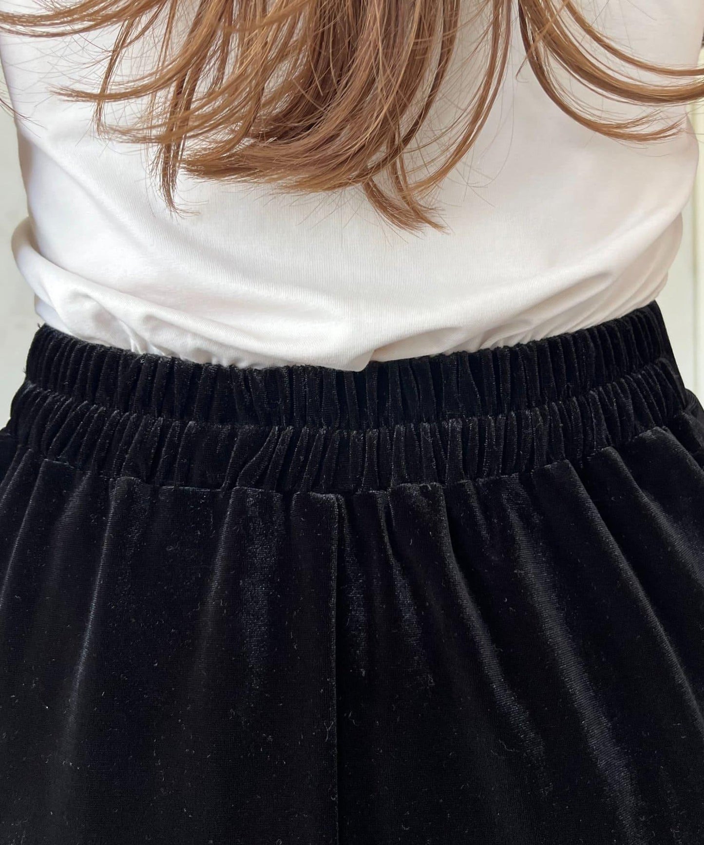 彈力天鵝絨直筒裙