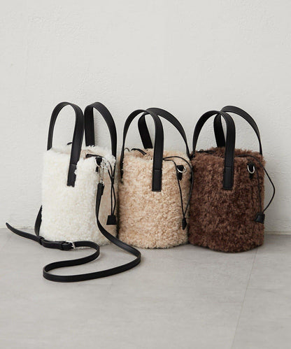 2WAY羊羔絨單肩包