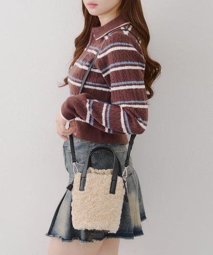 2WAY羊羔絨單肩包