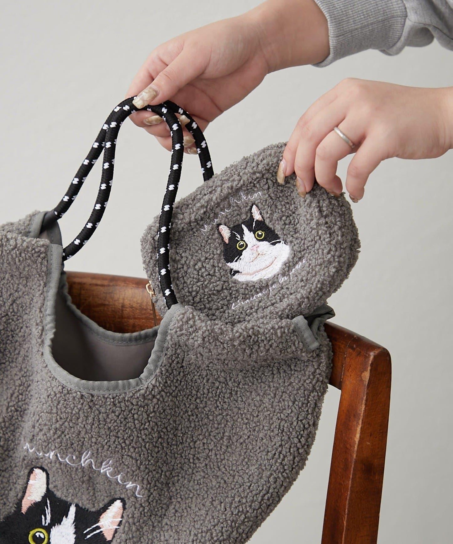 動物刺繡毛絨收納包