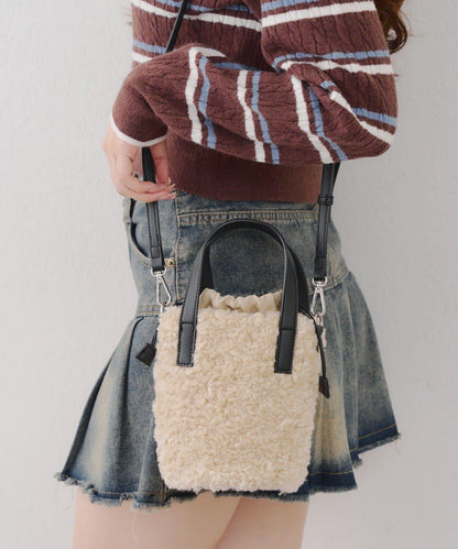 2WAY羊羔絨單肩包