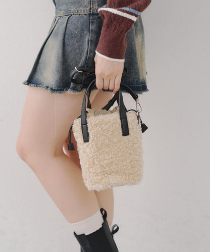 2WAY羊羔絨單肩包