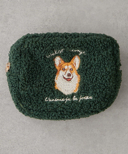 動物刺繡毛絨收納包