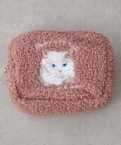 動物刺繡毛絨收納包