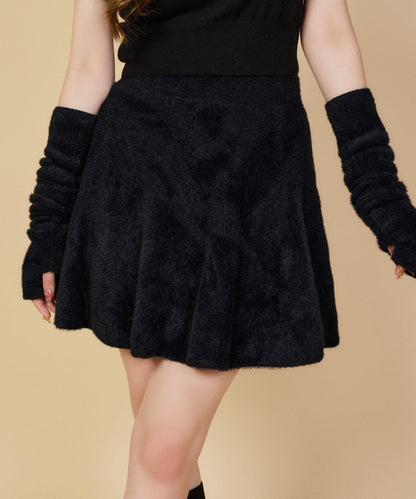 【可成套穿著】長毛絨半身裙