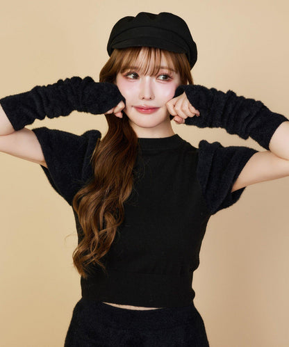 【可成套穿著】附臂套針織衫