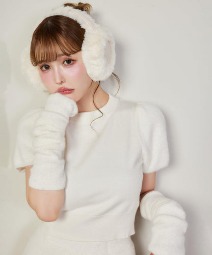 【可成套穿著】附臂套針織衫