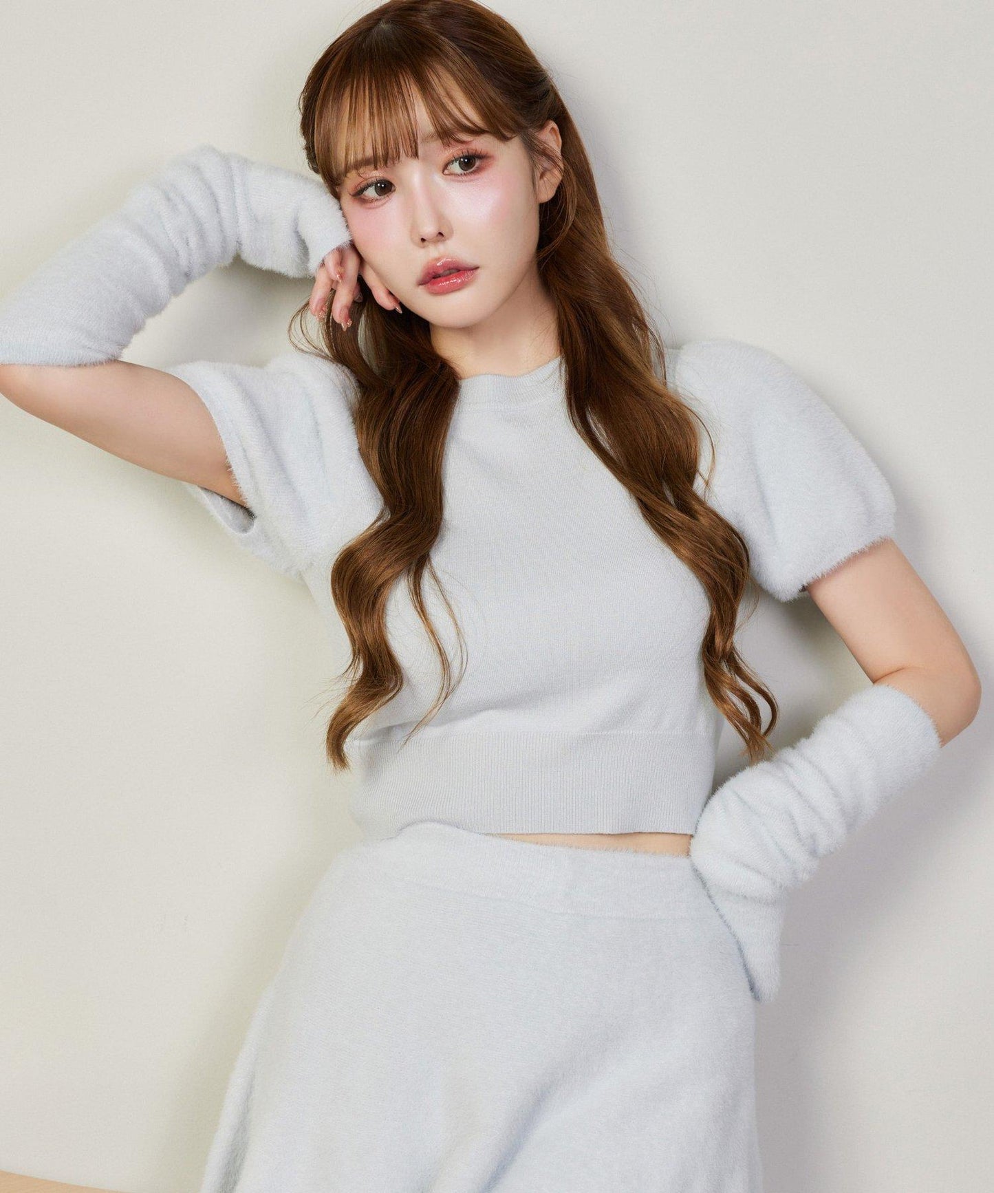 【可成套穿著】附臂套針織衫