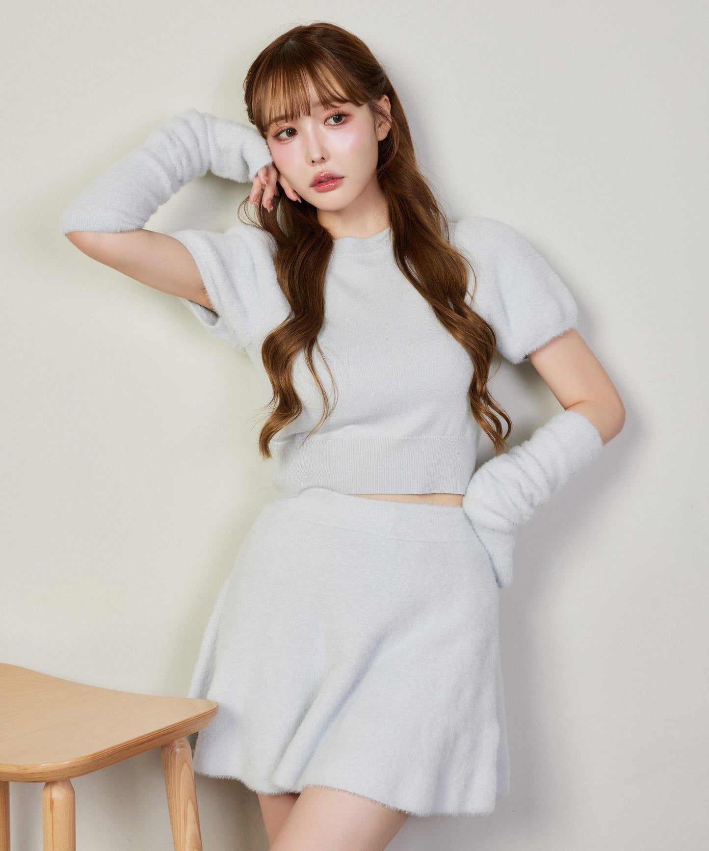 【可成套穿著】附臂套針織衫