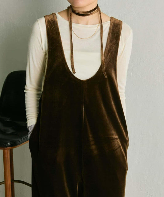 前後兩穿天鵝絨揹帶褲【SUM1 STYLE】