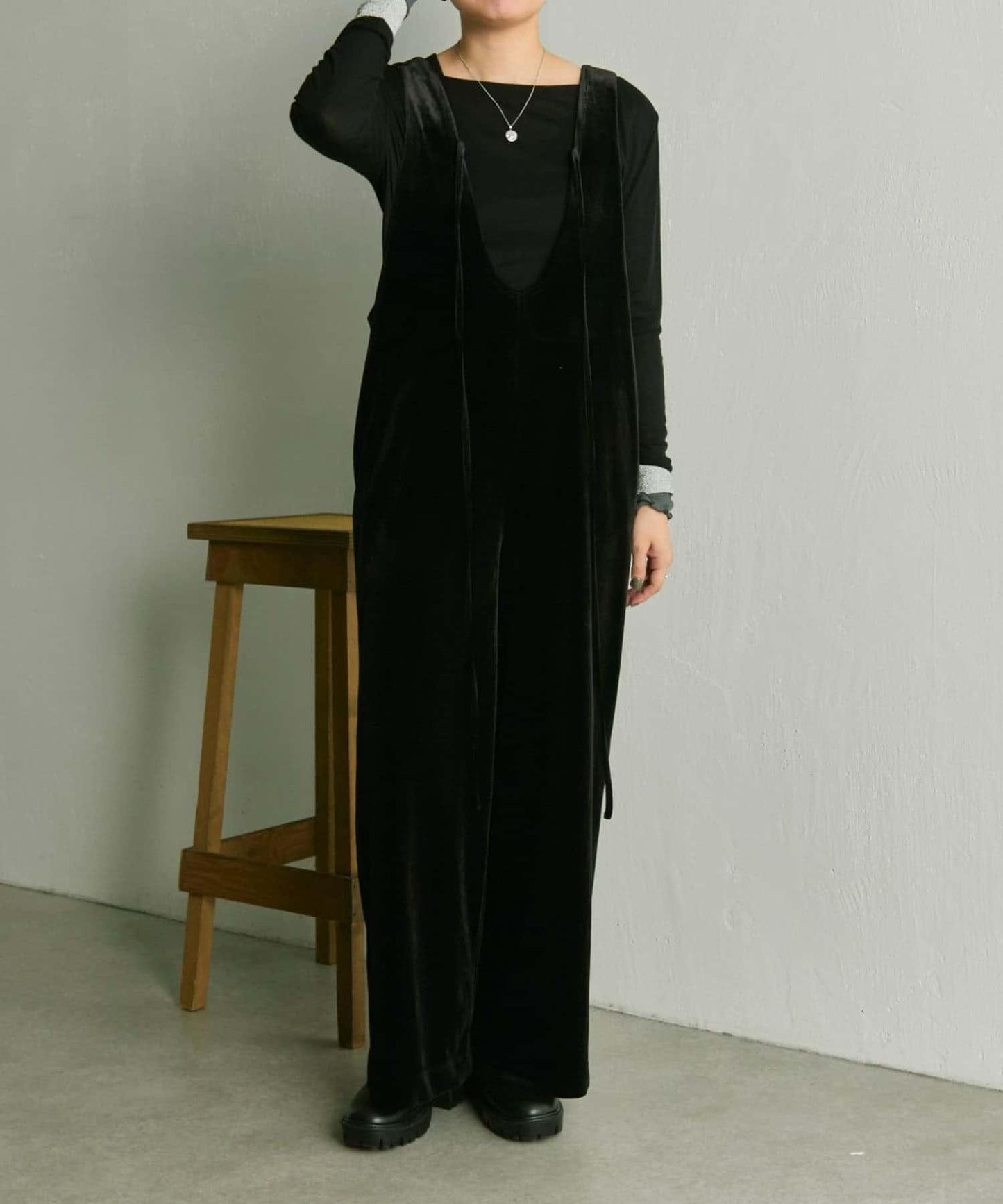 前後兩穿天鵝絨揹帶褲【SUM1 STYLE】