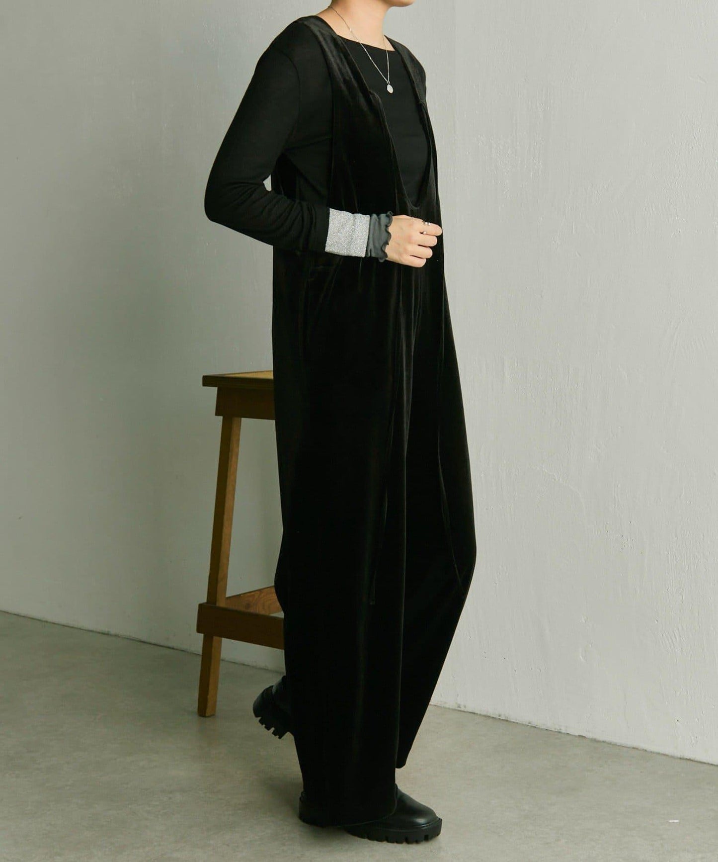 前後兩穿天鵝絨揹帶褲【SUM1 STYLE】