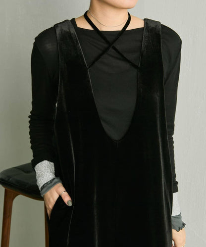 前後兩穿天鵝絨揹帶褲【SUM1 STYLE】