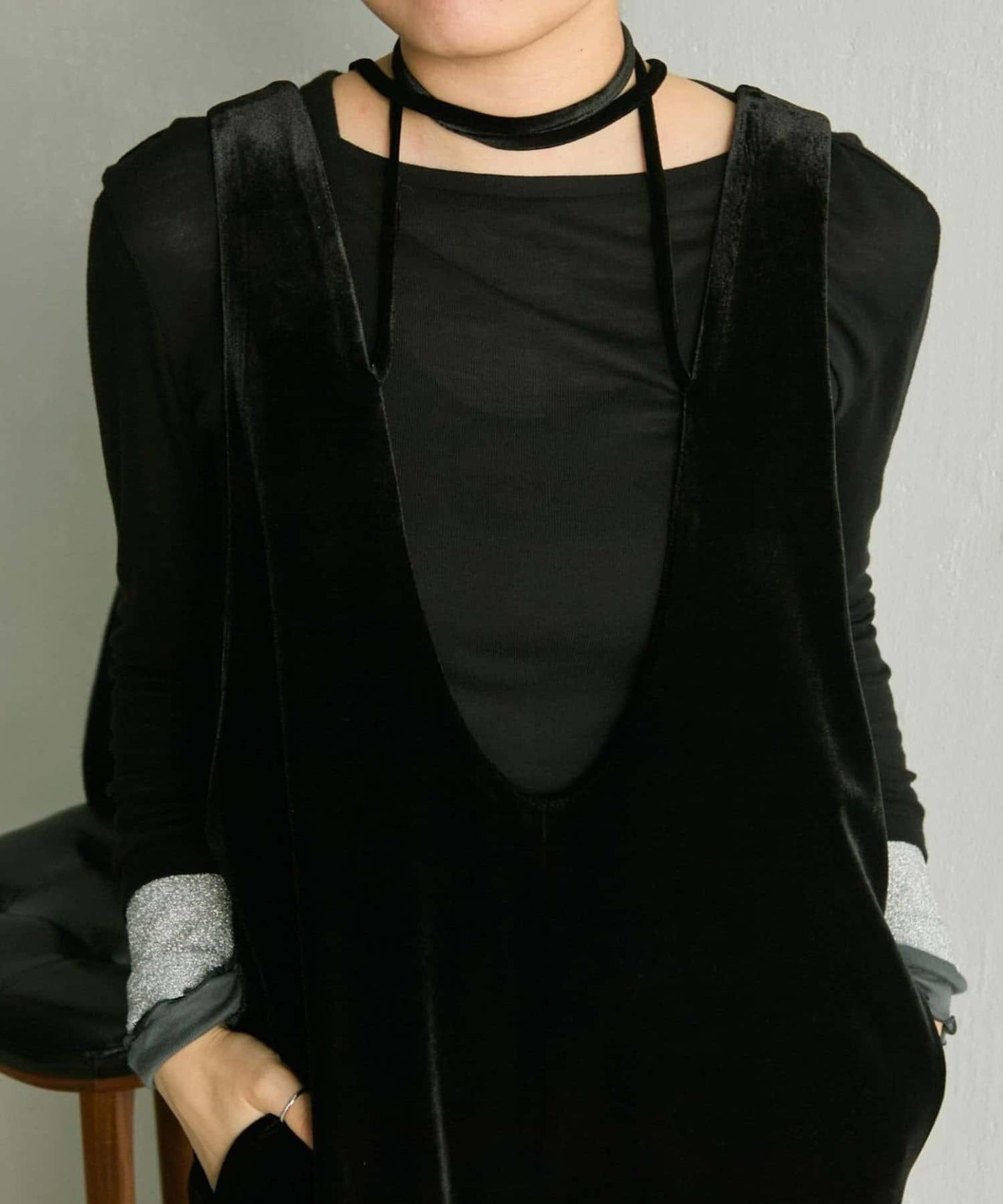 前後兩穿天鵝絨揹帶褲【SUM1 STYLE】