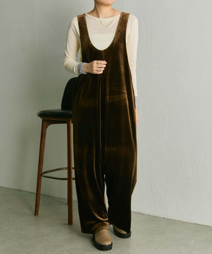 前後兩穿天鵝絨揹帶褲【SUM1 STYLE】