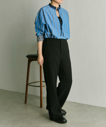 帶紐扣條紋襯衫【SUM1 STYLE】