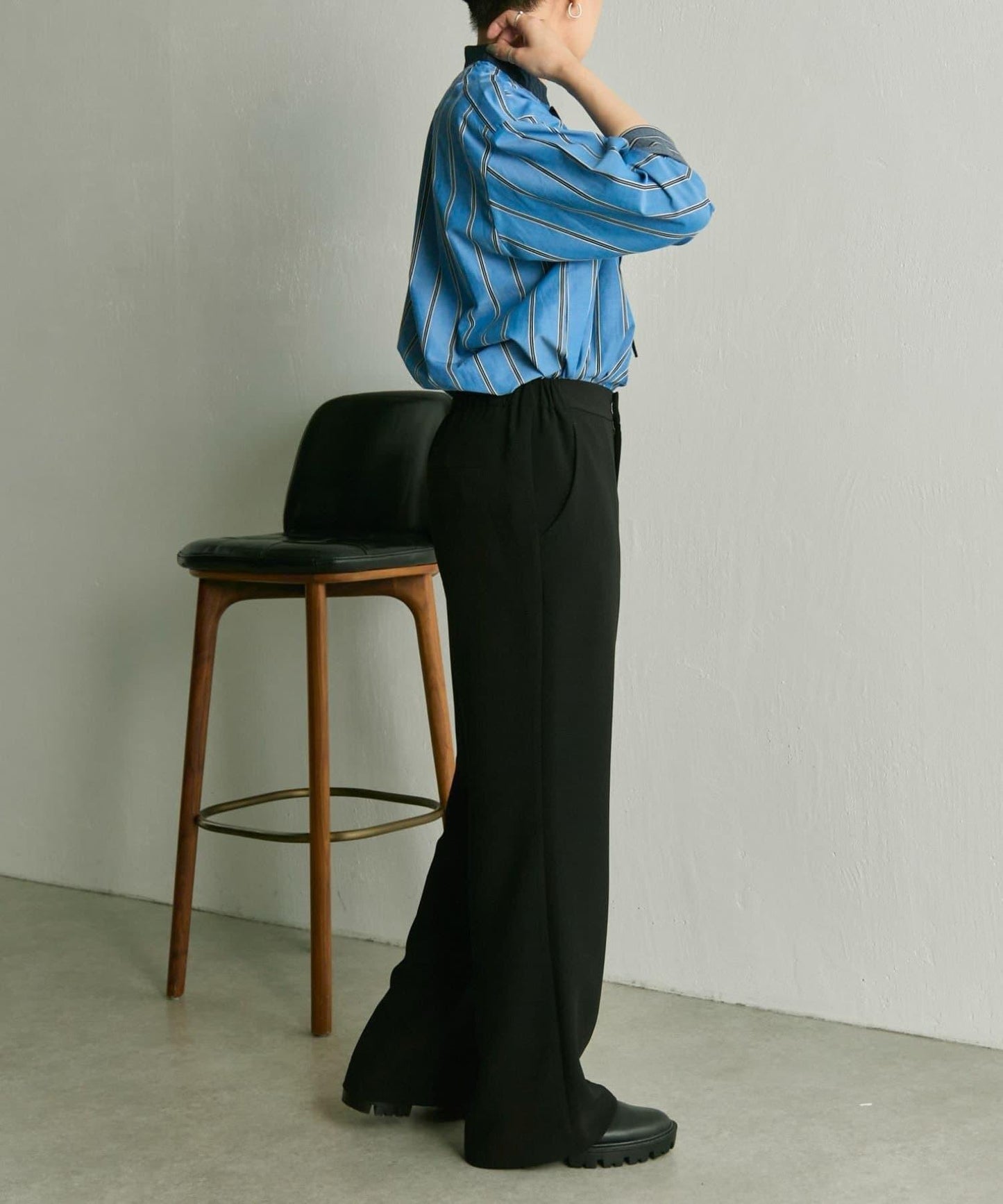 帶紐扣條紋襯衫【SUM1 STYLE】