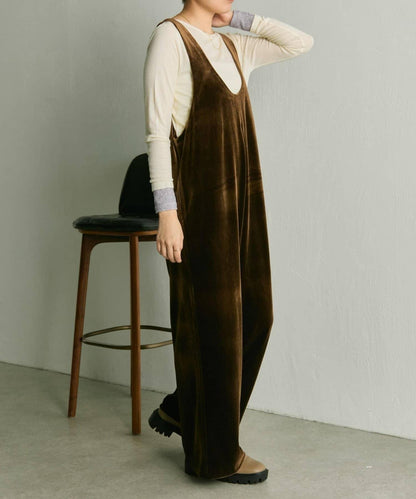 前後兩穿天鵝絨揹帶褲【SUM1 STYLE】