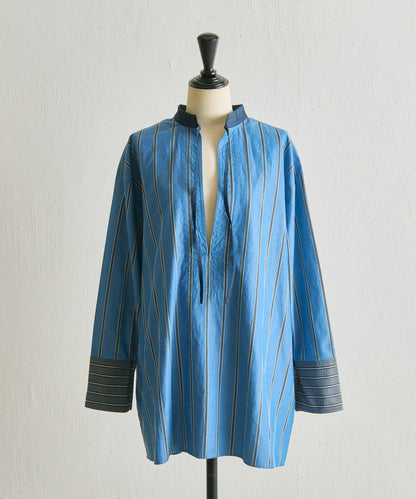 帶紐扣條紋襯衫【SUM1 STYLE】