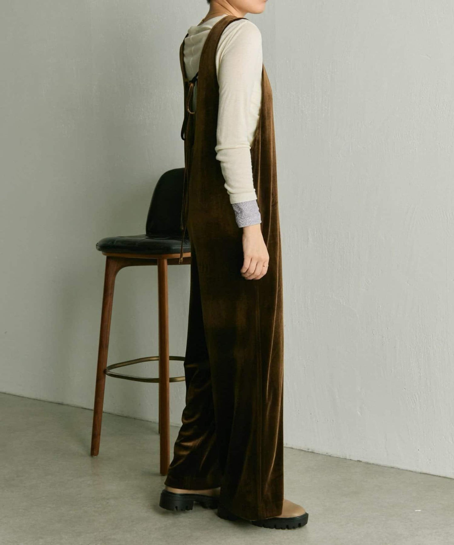 前後兩穿天鵝絨揹帶褲【SUM1 STYLE】