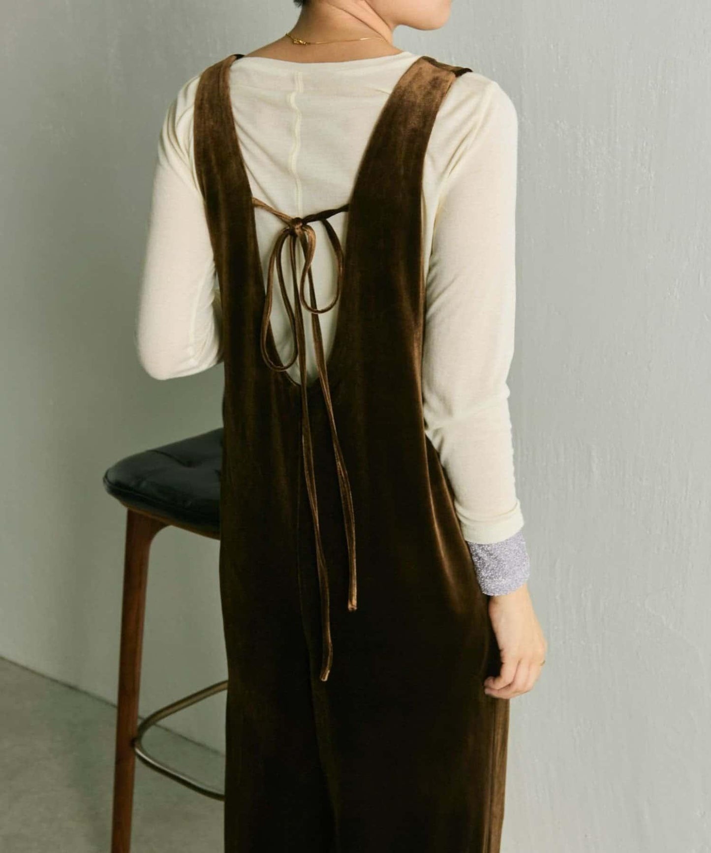 前後兩穿天鵝絨揹帶褲【SUM1 STYLE】