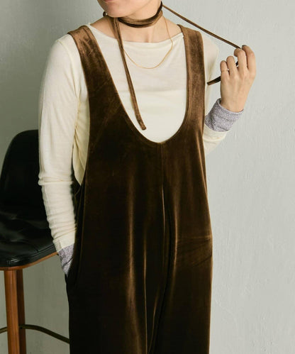 前後兩穿天鵝絨揹帶褲【SUM1 STYLE】